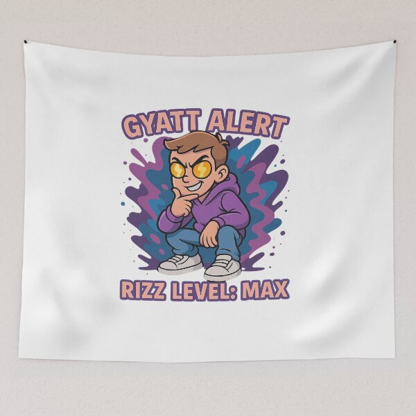 Item preview, Gyatt Rizz Meme Brainrot Funny Viral Internet designed and sold by BiomortoArts.