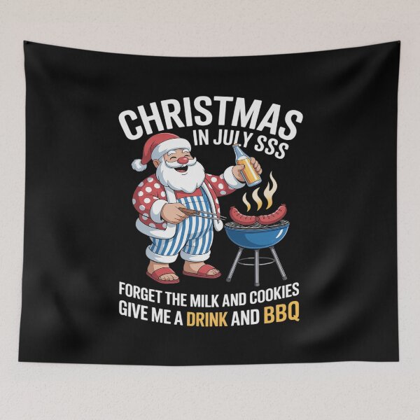 Item preview, Santa BBQ Christmas in July Funny Cookout Summer Humor designed and sold by JulienAureo.