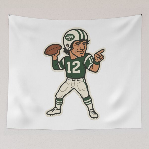Item preview, Gridiron Greats: A Cartoon Tribute -Joe Namath "Broadway Joe"  designed and sold by CleverCulture.