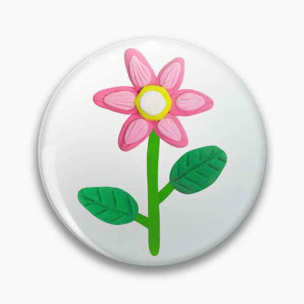 Item preview, Cute Pink Clay Flower Illustration designed and sold by MooBinArt.