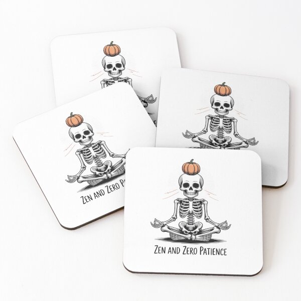 Item preview, Zen and Zero Patience – Skeleton Minimalist Design designed and sold by Zenka Design's.