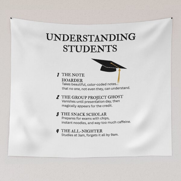 Item preview, Understanding Students – Funny College & School Humor designed and sold by PsyFlow35.
