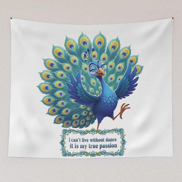Item preview, Dancing Peacock Passion Illustration designed and sold by DroolWorthyUS.