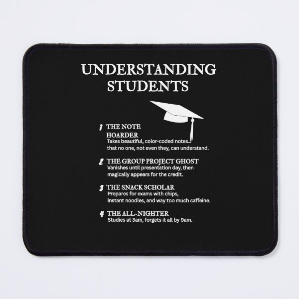 Item preview, Understanding Students – Funny College & School Humor – Black designed and sold by PsyFlow35.
