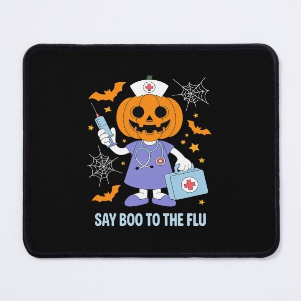 Item preview, Say Boo to The Flu Nurse Halloween Vaccine Pumpkin Crew designed and sold by JonBarnes22.