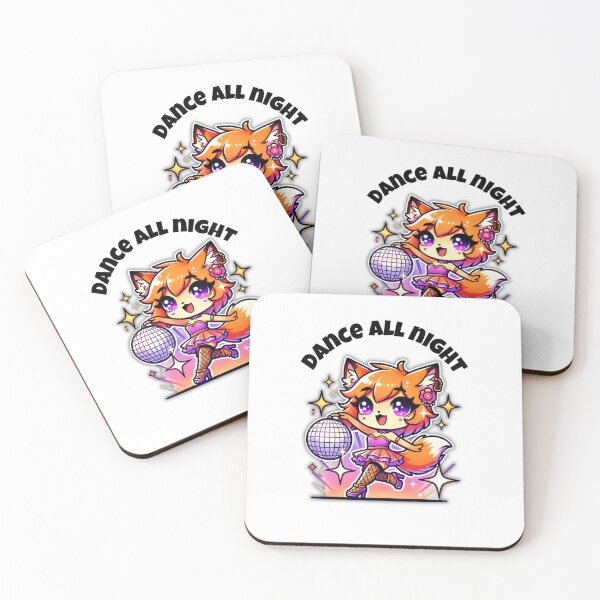 Item preview, Foxy Girl - Dance All Night - Cute Kawaii Disign for Girls designed and sold by Lampaxy.