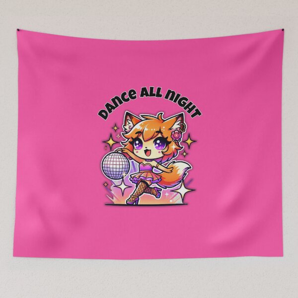 Item preview, Foxy Girl - Dance All Night - Cute Kawaii Disign for Girls designed and sold by Lampaxy.