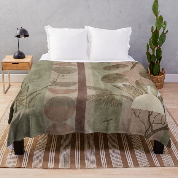 Item preview, Abstract Botanical with Birds and Geometric Shapes – Neutral Tones designed and sold by hAITHAM1985.
