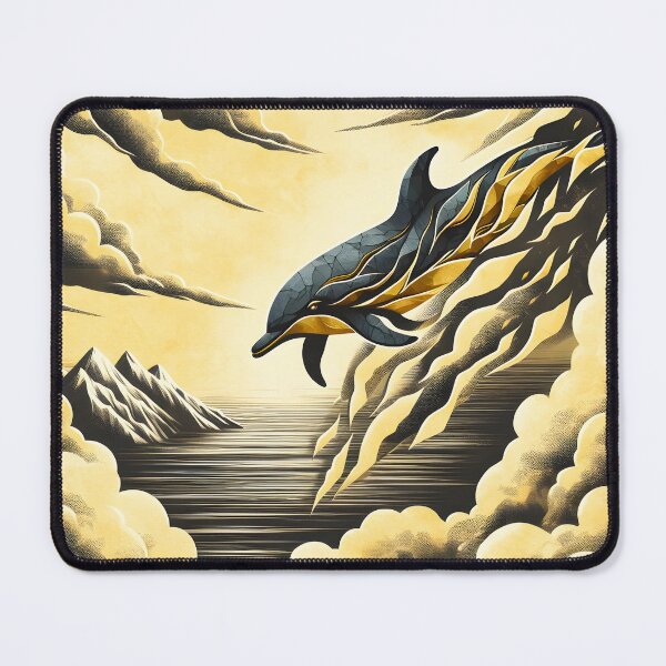 Item preview, Torn Paper Dolphin in the Clouds, Ai Generated Art  designed and sold by ACC .