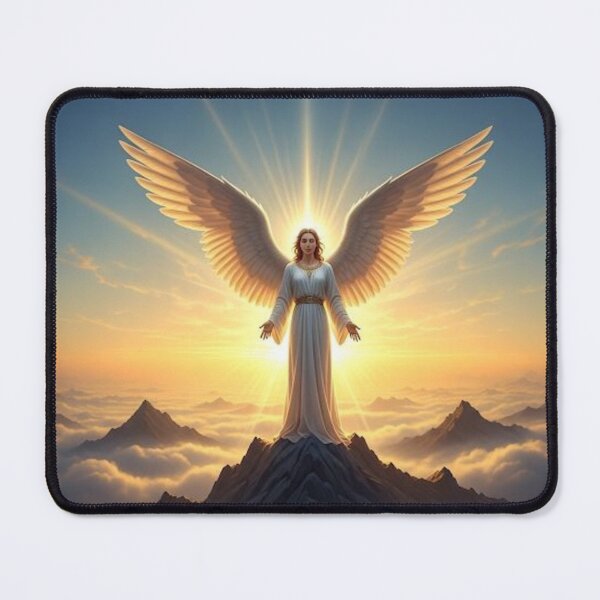 Item preview, Radiant Angel on Mountain Peak designed and sold by Kitty Kat.