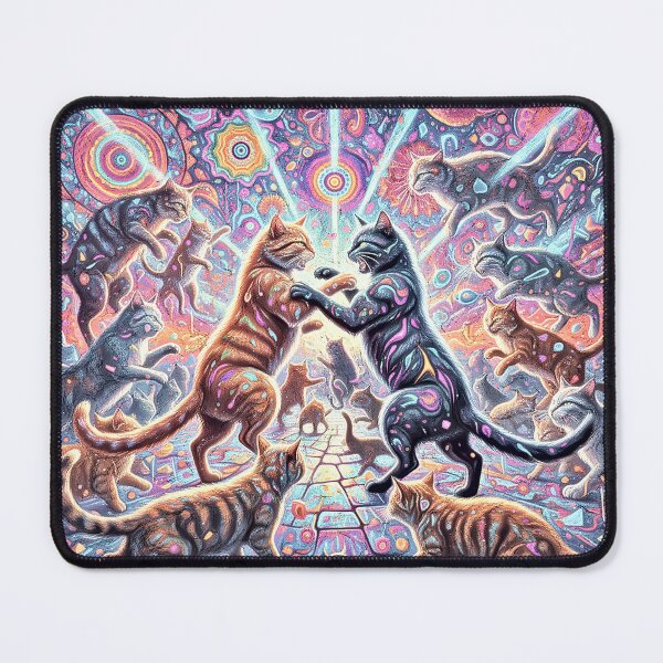 Item preview, Cosmic Cat Confrontation designed and sold by Hen-C-Art.