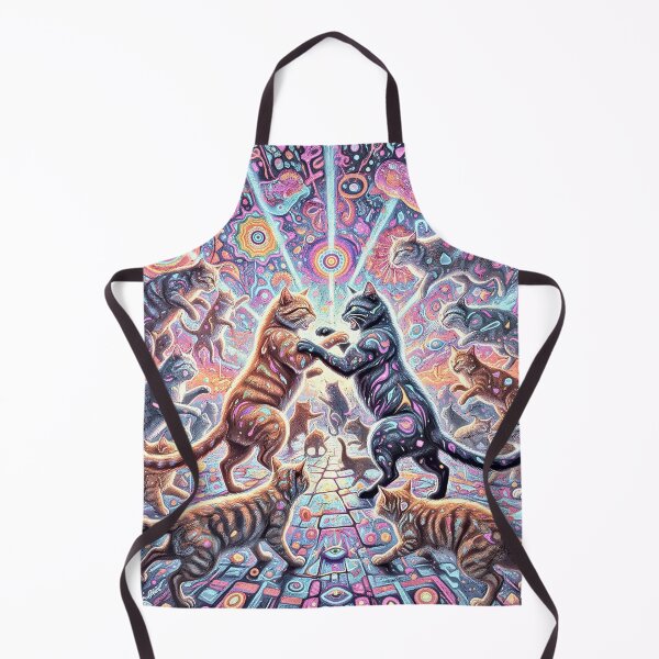 Item preview, Cosmic Cat Confrontation designed and sold by Hen-C-Art.