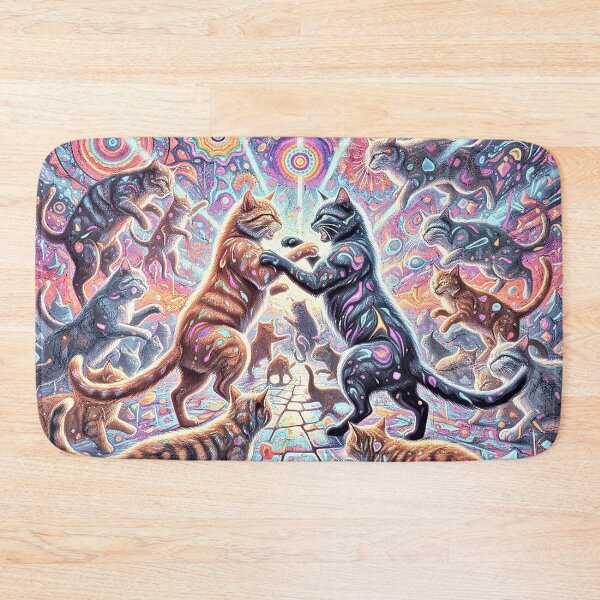 Item preview, Cosmic Cat Confrontation designed and sold by Hen-C-Art.