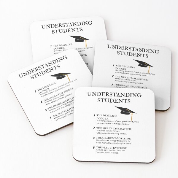 Item preview, Student Types Explained – Funny School & College Humor designed and sold by PsyFlow35.