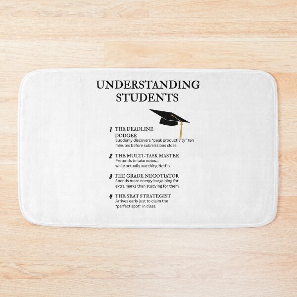 Item preview, Student Types Explained – Funny School & College Humor designed and sold by PsyFlow35.