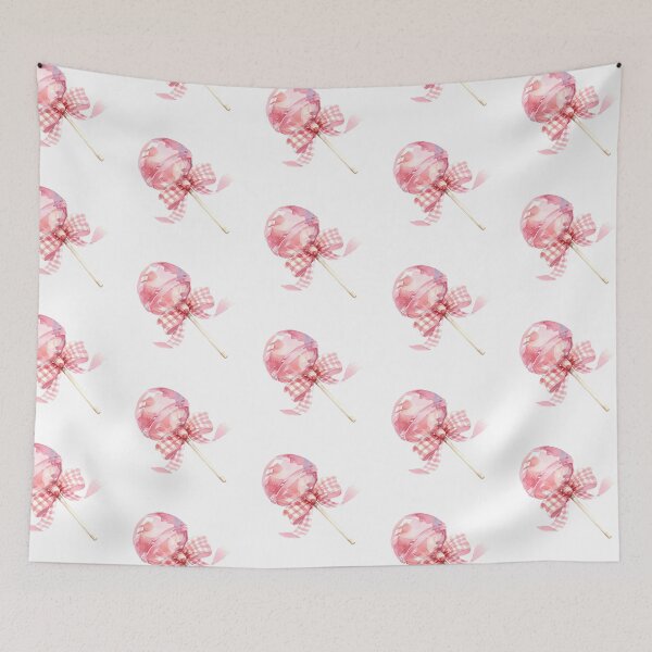 Item preview, pink lollipop with bow designed and sold by viviofthevalley.