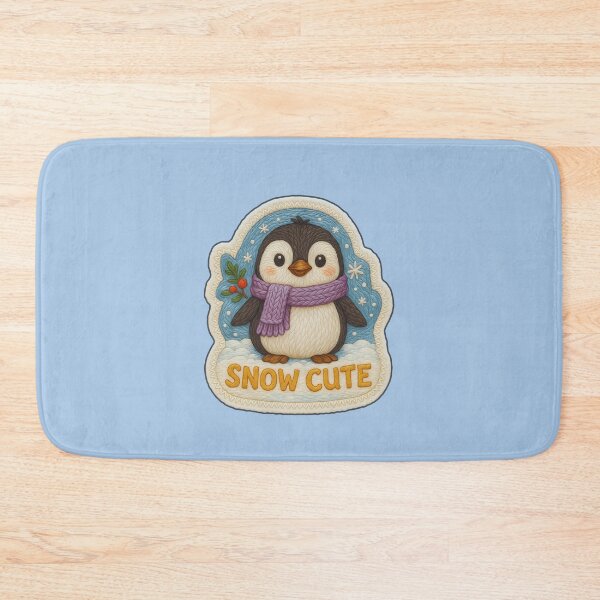 Item preview, Winter Animal Embroidery – Snow Cute Penguin Free Form Sticker Design designed and sold by Nuist25.