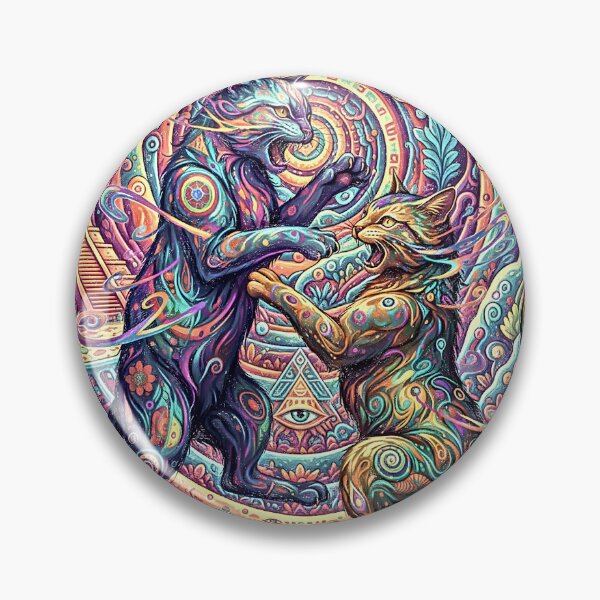 Item preview, Mystic Cats of the Psychedelic Jungle designed and sold by Hen-C-Art.