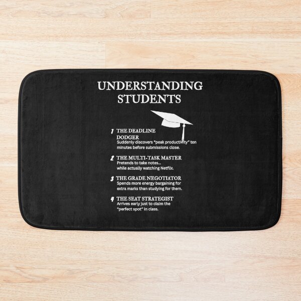 Item preview, Student Types Explained – Funny School & College Humor – Black designed and sold by PsyFlow35.
