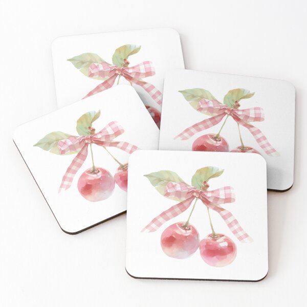 Item preview, pair of cherries with bow designed and sold by viviofthevalley.