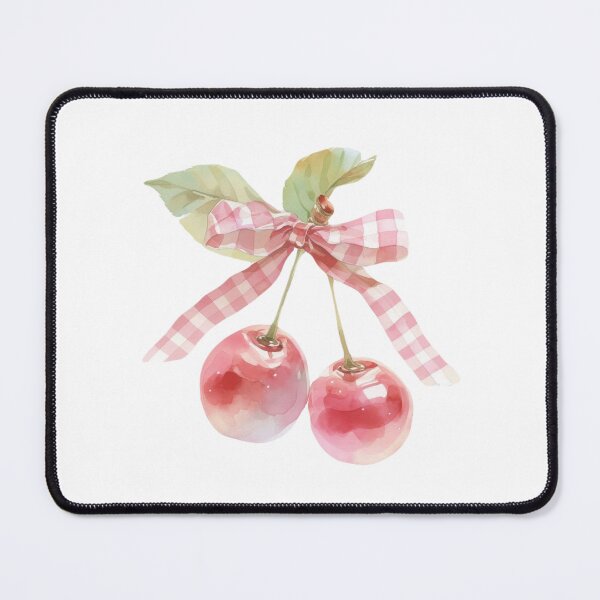 Item preview, pair of cherries with bow designed and sold by viviofthevalley.