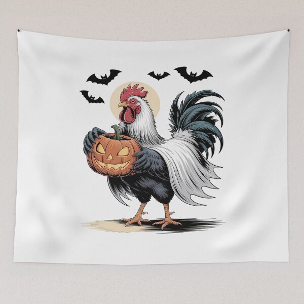Item preview, Shivering Chicken Halloween Ghost Rooster Trick Or Treat designed and sold by JonBarnes22.