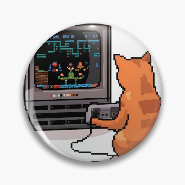 Item preview, Retro Gaming Cat Pixel Art designed and sold by Dewer Shop.