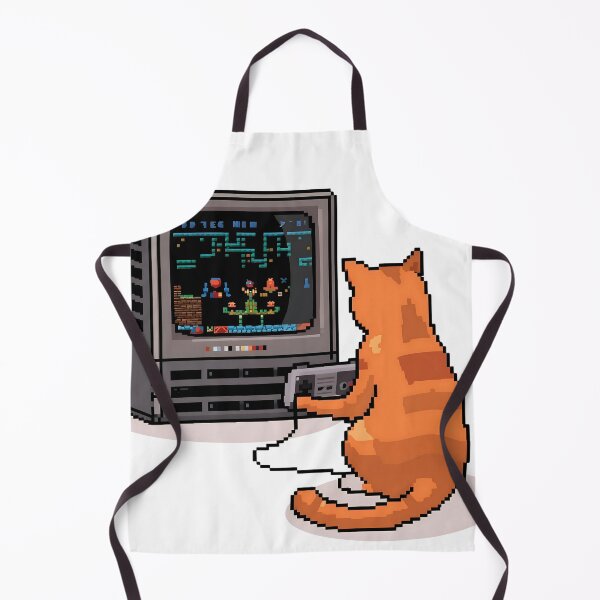 Item preview, Retro Gaming Cat Pixel Art designed and sold by Dewer Shop.
