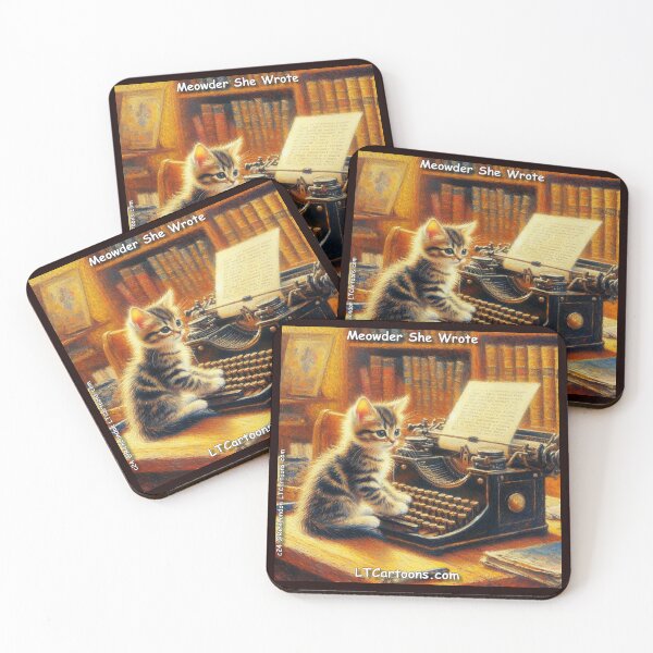 Item preview, Meowder She Wrote – Vintage Kitten Crime Writer designed and sold by Rick London Gifts.