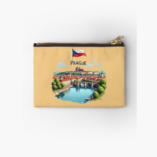Item preview, Charming 3D Sketch of Bruges Belgium Cityscape with Flag,  designed and sold by PaintMeWorld.