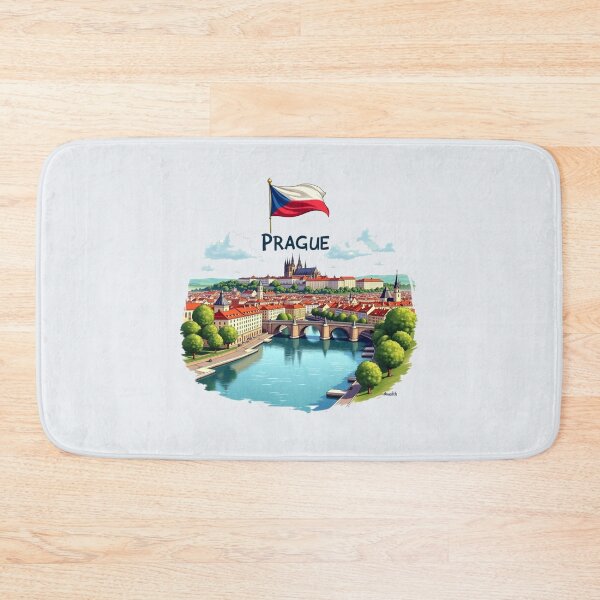 Item preview, Charming 3D Sketch of Bruges Belgium Cityscape with Flag,  designed and sold by PaintMeWorld.