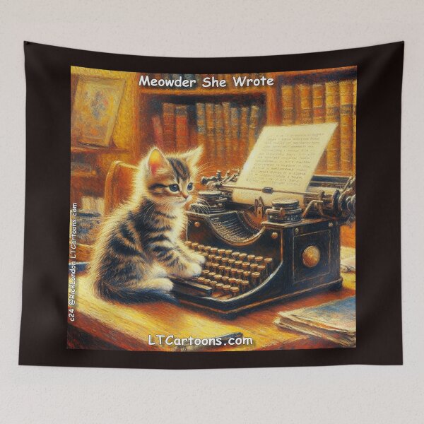 Item preview, Meowder She Wrote – Vintage Kitten Crime Writer designed and sold by Rick London Gifts.