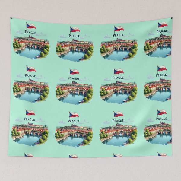 Item preview, Charming 3D Sketch of Bruges Belgium Cityscape with Flag,  designed and sold by PaintMeWorld.