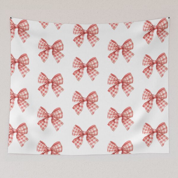 Item preview, red plaid bow designed and sold by viviofthevalley.