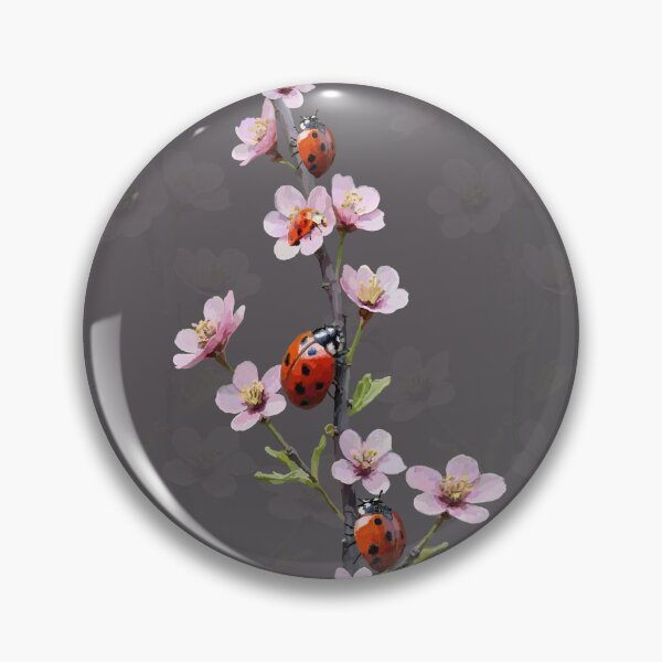 Item preview, ladybug and flower designed and sold by desingARTshop.