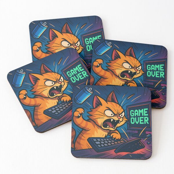 Item preview, Funny Gamer Rage Cat 'Game Over' Meme designed and sold by Dewer Shop.