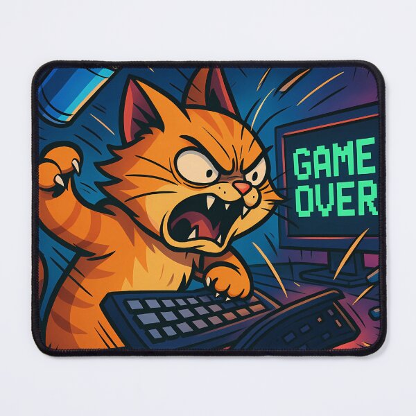 Item preview, Funny Gamer Rage Cat 'Game Over' Meme designed and sold by Dewer Shop.
