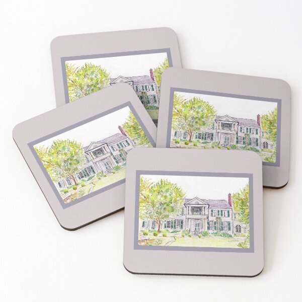 Item preview, Belmont Estate - watercolor and pen designed and sold by Annie Mason Art.