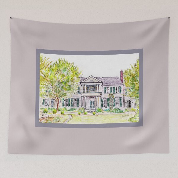 Item preview, Belmont Estate - watercolor and pen designed and sold by Annie Mason Art.