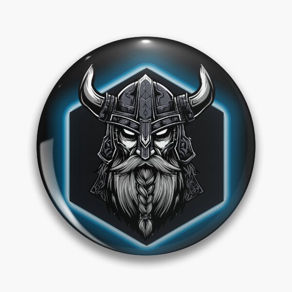 Artikelvorschau, Viking Warrior – Nordic Gamer Emblem entworfen und verkauft von Oni-Pixels.