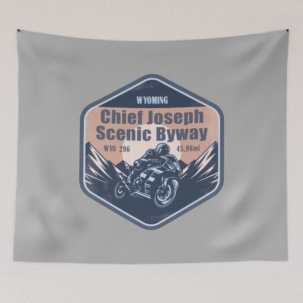 Item preview, Chief Joseph Scenic Byway Wyoming Motorcycle Mountain Ride designed and sold by CynthiaGraphics.