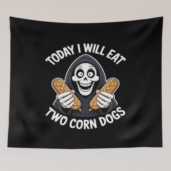 Item preview, Skeleton Corndogs Today I Will Eat Two Funny Halloween designed and sold by JonBarnes22.