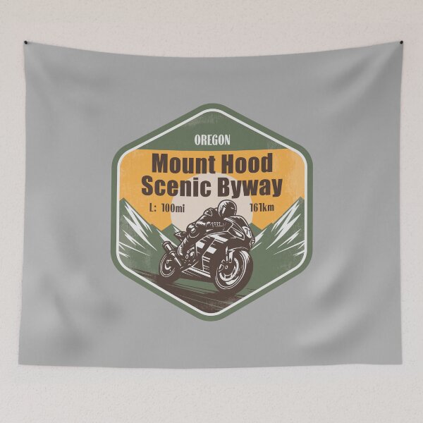 Item preview, Mount Hood Scenic Byway Oregon Motorcycle Mountain Ride designed and sold by CynthiaGraphics.