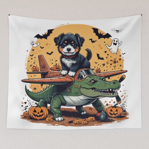 Item preview, Halloween with Lotta and Bombardiero Crocodile designed and sold by Creative128.