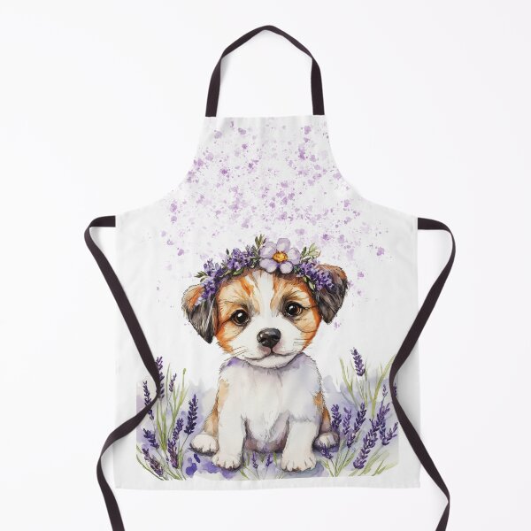 Item preview, Lavender Puppy | Cute Dog Botanical Illustration designed and sold by Plantinum.