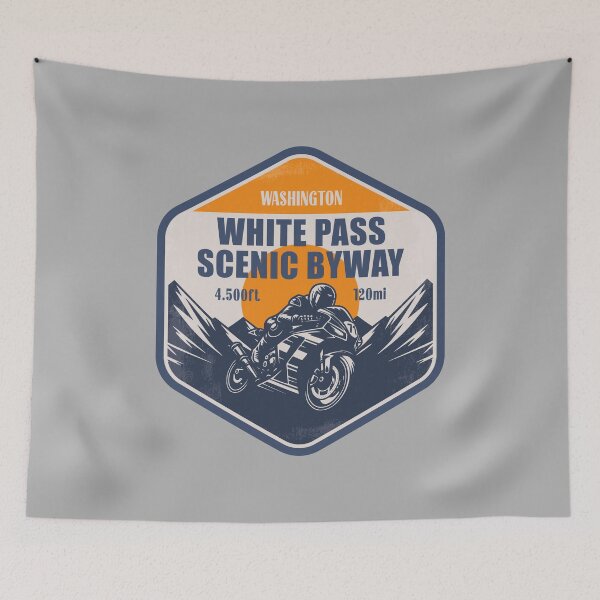 Item preview, White Pass Scenic Byway Washington Motorcycle Mountain Ride designed and sold by CynthiaGraphics.