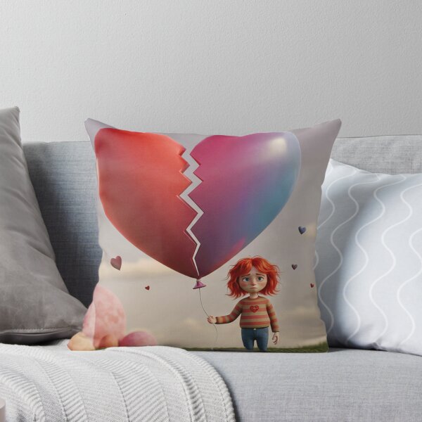 Item preview, Broken Heart Balloon – Sad Girl Illustration designed and sold by Neuroscribble.