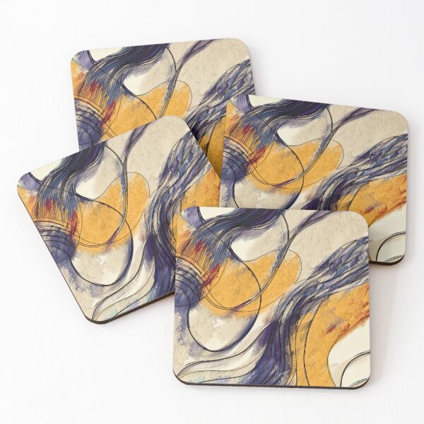 Item preview, Organic Waves Abstract Generative Art in Vibrant Colors designed and sold by Arjen Roos.
