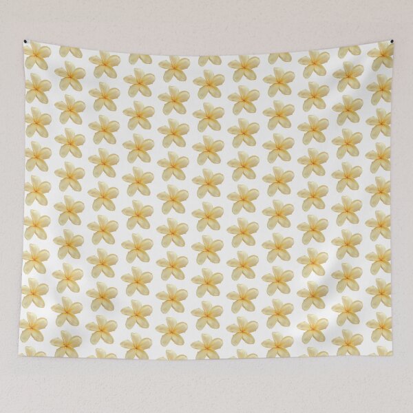 Item preview, yellow plumeria flower sticker designed and sold by inainart.