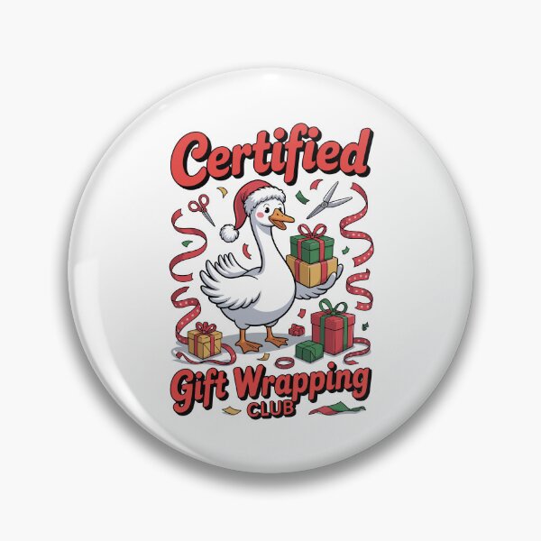 Item preview, Certified Gift Wrapping Club Funny Christmas Goose Design designed and sold by Betsytiptoe.